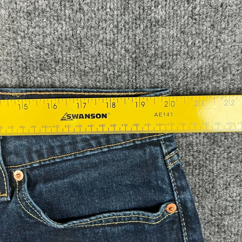 Levi's 505 Jeans Men 40x22.5 Blue Denim High Rise Regular Fit Capri Straight Leg